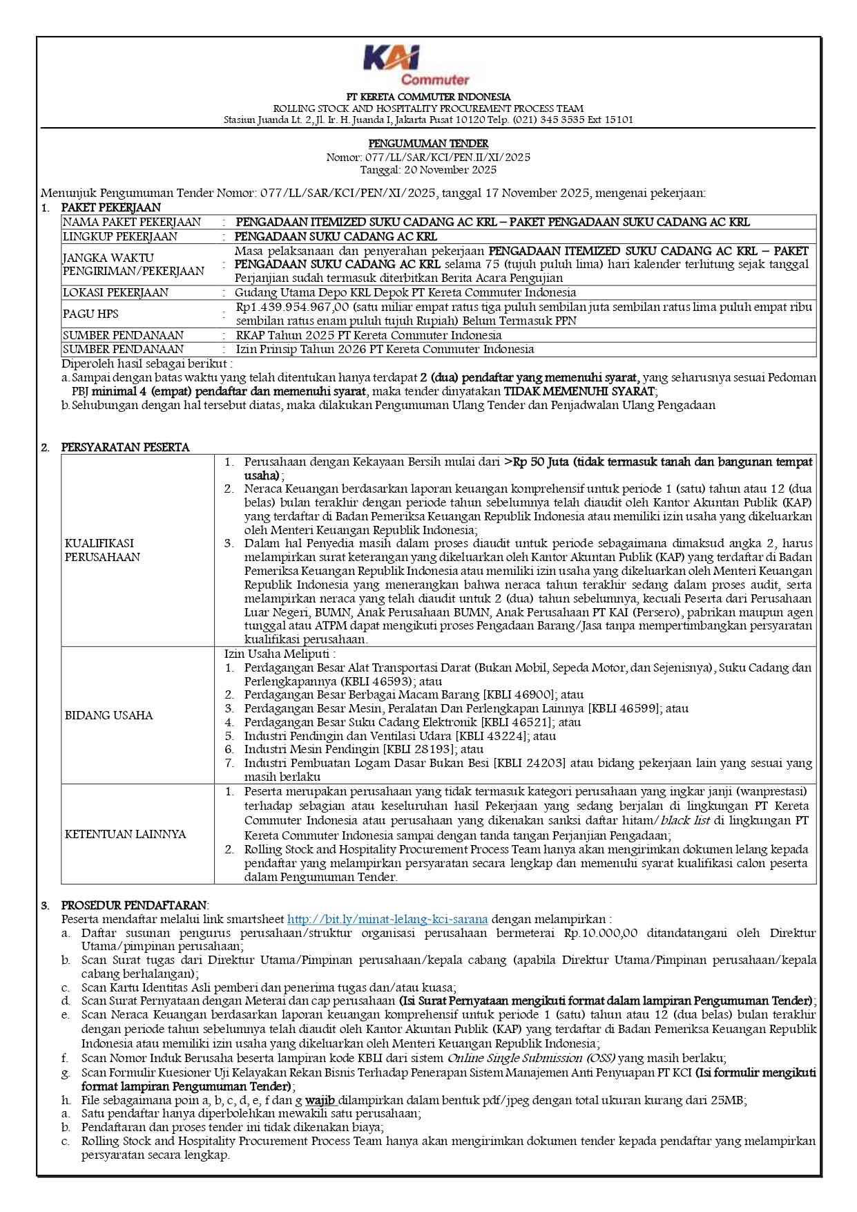 077 pen ulang tender skcd ac krl page 0001